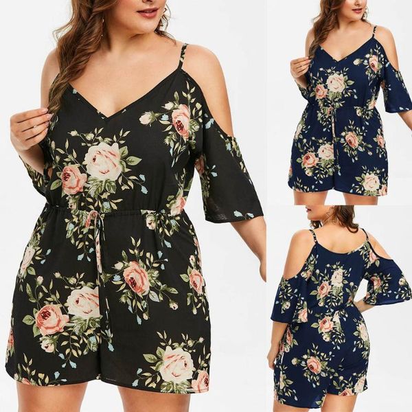 38#fashion womens plus size floral cold shoulder jumpsuit loose overalls bodysuit v-neck casual polyester soft romper xl-5xl1, Black;white
38#fashion womens plus size floral cold shoulder jumpsuit loose overalls bodysuit v-neck casual polyester soft romper xl-5xl1, Black;white