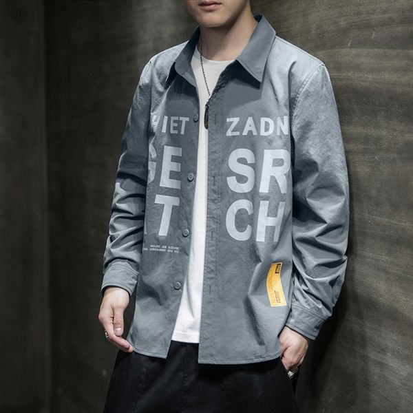 men's autumn handsome fashion brand coat shirt shirtmen's long sleeve shirt new korean casual loose large personalized coat stqpw, Blue
men's autumn handsome fashion brand coat shirt shirtmen's long sleeve shirt new korean casual loose large personalized coat stqpw, Blue
