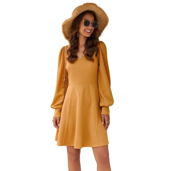 women long sleeves v neck tunic dress solid color female slim midi dress 28gb, Black;gray
women long sleeves v neck tunic dress solid color female slim midi dress 28gb, Black;gray