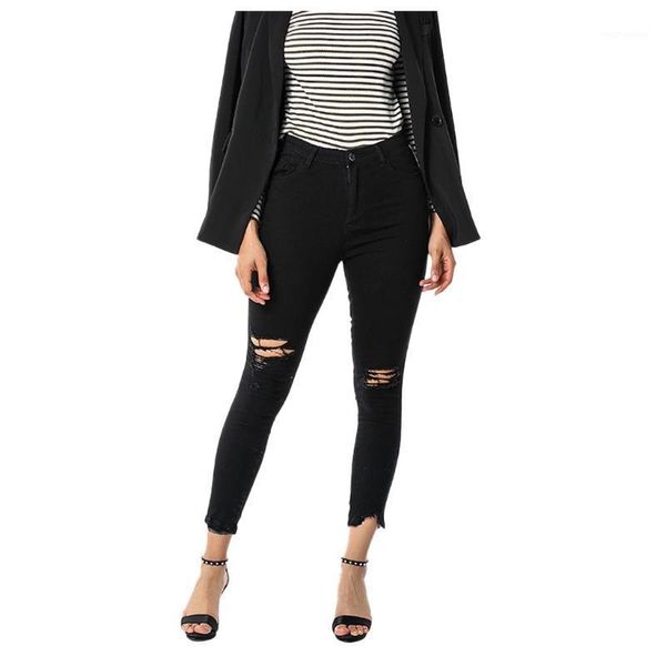 plus size women new cotton pencil pants wild leisure trousers women's clothing hole in europe and america popular jeans#g301, Blue
plus size women new cotton pencil pants wild leisure trousers women's clothing hole in europe and america popular jeans#g301, Blue