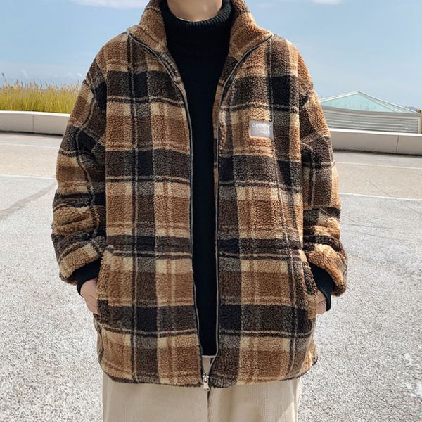 2021 new new thickened lamb wool men's coats warm winter coat japanese style streetwear casual woman parkas bqs1, Black
2021 new new thickened lamb wool men's coats warm winter coat japanese style streetwear casual woman parkas bqs1, Black