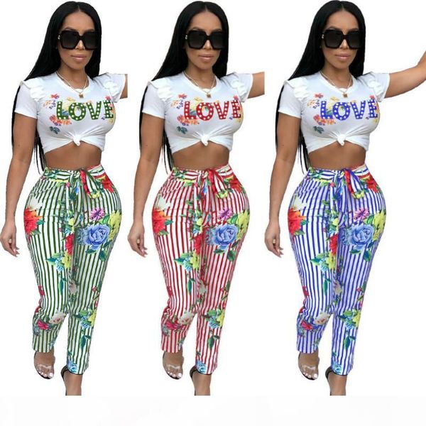 fashion women tracksuit women 2pcs letters printed short sleeve round collar fit tank t-shirt printed lace-up pencil pants suit set, White
fashion women tracksuit women 2pcs letters printed short sleeve round collar fit tank t-shirt printed lace-up pencil pants suit set, White