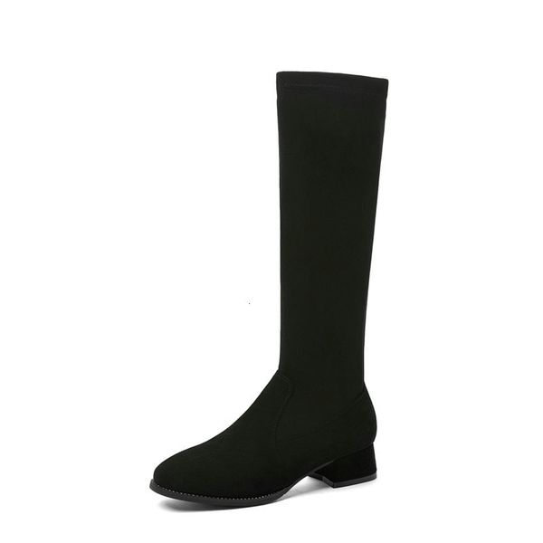 2021 new square heel fashion round toe women shoes flock autumn winter concise knee high boots size 34-43 uf66, Black
2021 new square heel fashion round toe women shoes flock autumn winter concise knee high boots size 34-43 uf66, Black