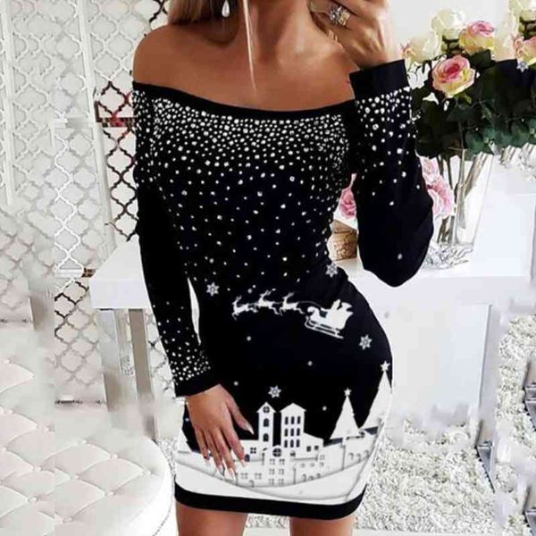 print dresses winter ladies christmas dress off shoulder tunic swing dress casual evening party bodycon mini vestidos, Black;gray
print dresses winter ladies christmas dress off shoulder tunic swing dress casual evening party bodycon mini vestidos, Black;gray