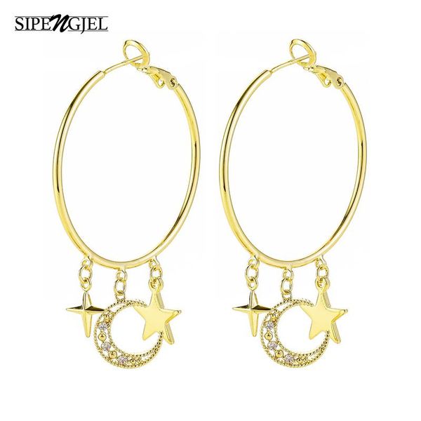 hoop & huggie fashion cubic zirconia exaggerated big earrings moon and star dangle for women vintage jewelry 2021, Golden;silver
hoop & huggie fashion cubic zirconia exaggerated big earrings moon and star dangle for women vintage jewelry 2021, Golden;silver
