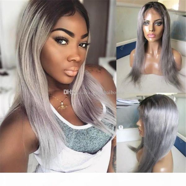 ombre full lace wig silk straight malaysian remy hair gray lace front wig for black women ing, Black;brown
ombre full lace wig silk straight malaysian remy hair gray lace front wig for black women ing, Black;brown