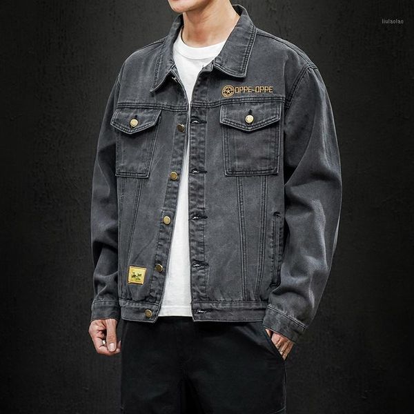 denim jacket men personality letter embroidery lapel multi-pocket coat male fashion casual jackets new arrival 4xl1, Black;white
denim jacket men personality letter embroidery lapel multi-pocket coat male fashion casual jackets new arrival 4xl1, Black;white