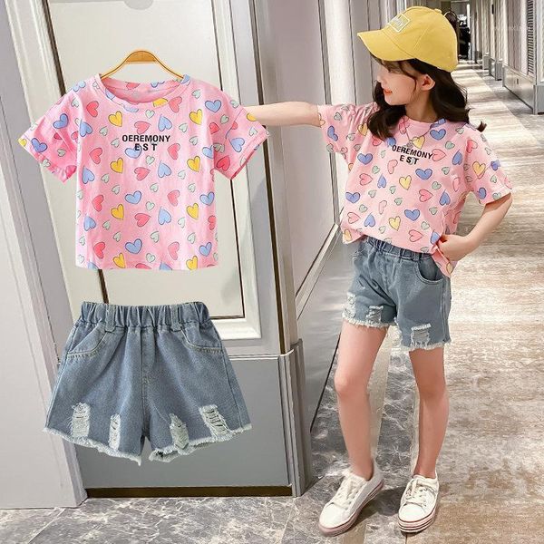 clothing sets teens fashion clothes set summer tee shirt heart print for baby outfits ripped hole denim pants shorts suit1, White
clothing sets teens fashion clothes set summer tee shirt heart print for baby outfits ripped hole denim pants shorts suit1, White