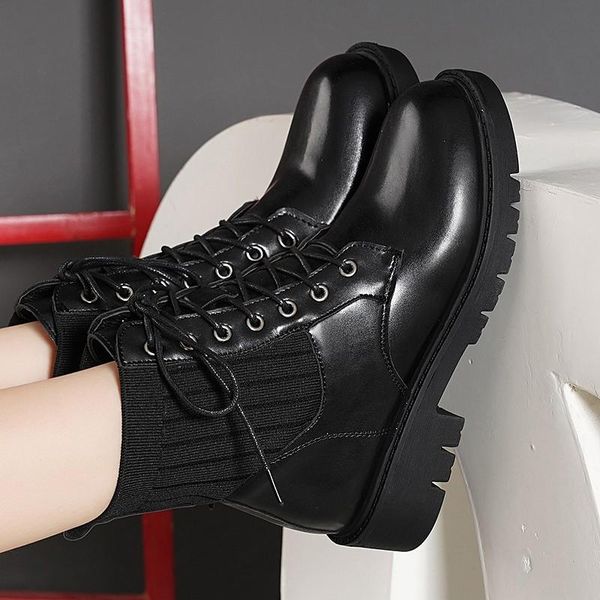 2020 winter women lace up ankle boots black platform casual shoes high sneakers knitting motorcyle booties ladies shoe 8637c
2020 winter women lace up ankle boots black platform casual shoes high sneakers knitting motorcyle booties ladies shoe 8637c