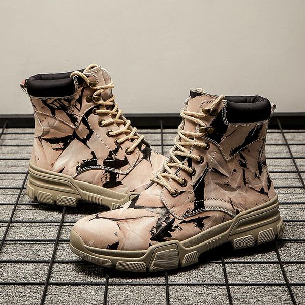 men boots fashion first layer of leather men's boots, high-quality tooling boots man botas hombre graffiti winter non-slip shoes, Black
men boots fashion first layer of leather men's boots, high-quality tooling boots man botas hombre graffiti winter non-slip shoes, Black