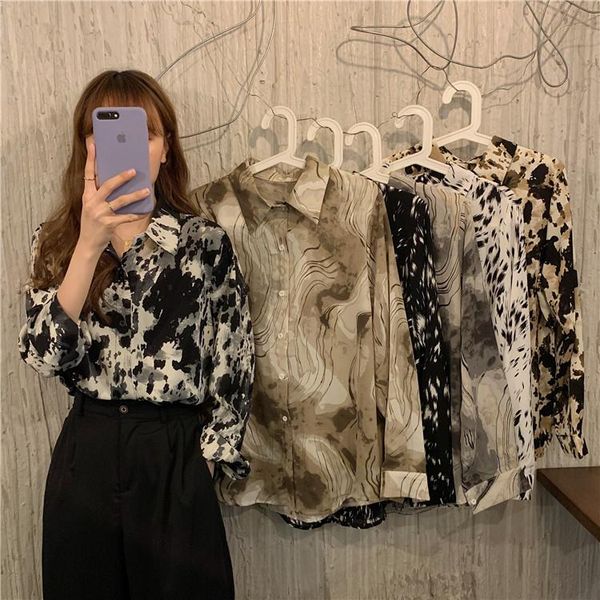 women's blouses & shirts autumn vintage hong kong style chiffon blouse clothing casual loose long sleeve fashion streetwear ladies top, White
women's blouses & shirts autumn vintage hong kong style chiffon blouse clothing casual loose long sleeve fashion streetwear ladies top, White