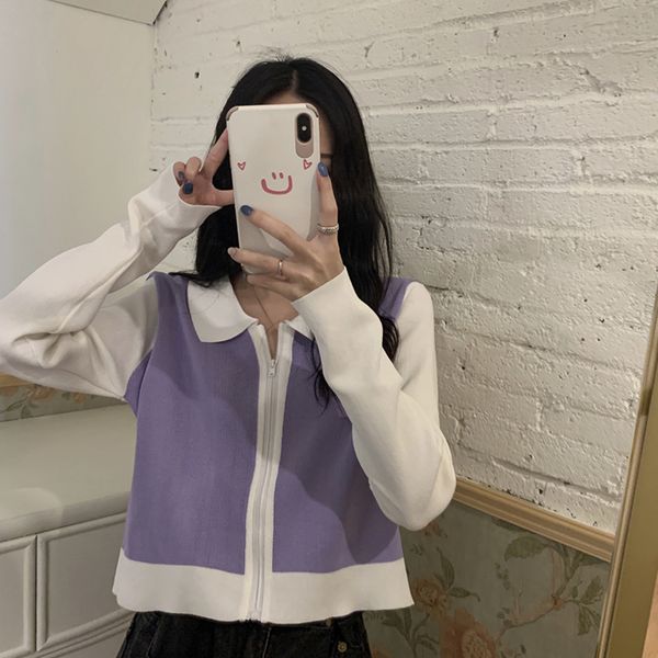 fashion- autumn clothing short western style sweater cardigan coat ins design sense niche long sleeve for women, White
fashion- autumn clothing short western style sweater cardigan coat ins design sense niche long sleeve for women, White