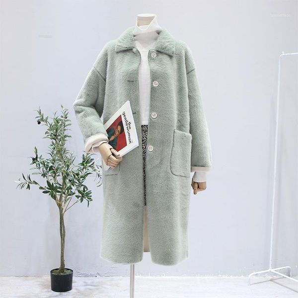 women's fur & faux winter women turn down collar jacket female fashion single breasted parka casual plus size slim long outerwear z5991, Black
women's fur & faux winter women turn down collar jacket female fashion single breasted parka casual plus size slim long outerwear z5991, Black