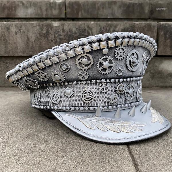 Handmade Steampunk Hat Hats Germany Officer Visor Cap Army Hat PunkPolice Cap Cosplay Halloween Size M XXL1, Blue;gray
Handmade Steampunk Hat Hats Germany Officer Visor Cap Army Hat PunkPolice Cap Cosplay Halloween Size M XXL1, Blue;gray
