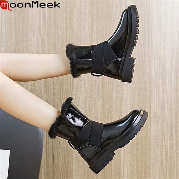 boots moonmeek 2021 arrival winter genuine leather snow comfortable thick heels square toe black color ankle1
boots moonmeek 2021 arrival winter genuine leather snow comfortable thick heels square toe black color ankle1