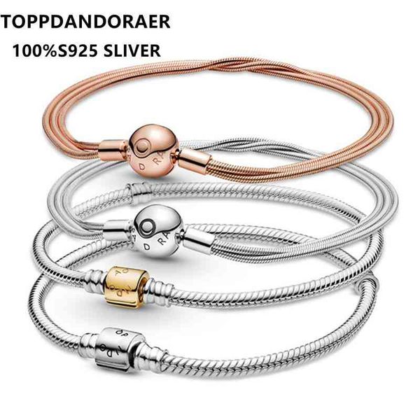 100% s925 sterling silver pandoraer bracelet luxury beads snake chain bangle fit original charms for women diy jewelry, Black
100% s925 sterling silver pandoraer bracelet luxury beads snake chain bangle fit original charms for women diy jewelry, Black