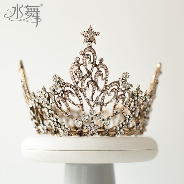 water dance bridal headdress baroque ring court round hair crown dress accessories a3308, Silver
water dance bridal headdress baroque ring court round hair crown dress accessories a3308, Silver