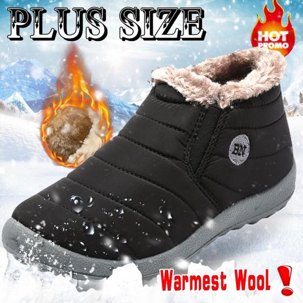 kamucc new fashion women winter men's winter shoes solid color outdoor plush snow boots warm waterproof ski boots size 35 -47, Black
kamucc new fashion women winter men's winter shoes solid color outdoor plush snow boots warm waterproof ski boots size 35 -47, Black