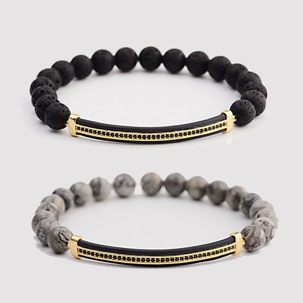classic long copper bracelet men fashion matte lava stone elastic bead bracelet for men jewelry gift, Black
classic long copper bracelet men fashion matte lava stone elastic bead bracelet for men jewelry gift, Black