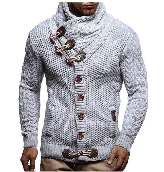 men's sweaters autumn and winter slim high neck single-breasted cardigan plus size long-sleeved knitted sweater men, White;black
men's sweaters autumn and winter slim high neck single-breasted cardigan plus size long-sleeved knitted sweater men, White;black