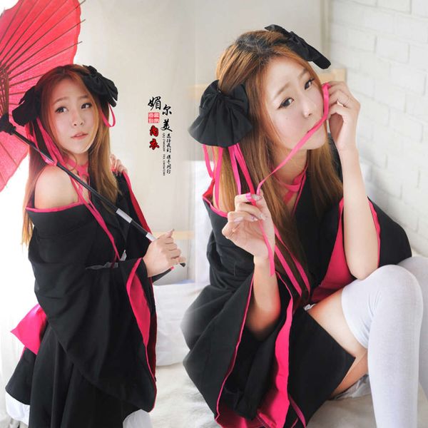underwear kimono japane cartoon uniform seductive role play body shaping dew cream suit leg silk stockings, Black;white
underwear kimono japane cartoon uniform seductive role play body shaping dew cream suit leg silk stockings, Black;white