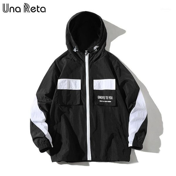 una reta men jacket new hip-hop men clothing streetwear patchwork thin jacket with hooded korean style pockets coats1, Black;brown
una reta men jacket new hip-hop men clothing streetwear patchwork thin jacket with hooded korean style pockets coats1, Black;brown