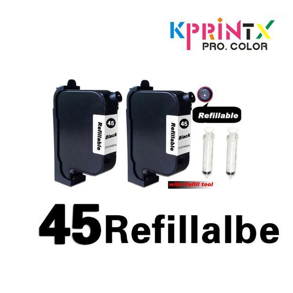 2pcs 45 black refillable ink cartridge replacement compatible for 45 51645a1 
2pcs 45 black refillable ink cartridge replacement compatible for 45 51645a1