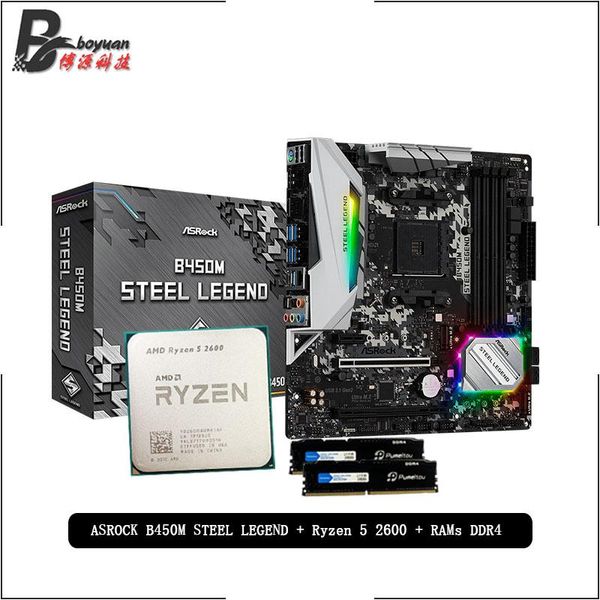 rams amd ryzen 5 2600 r5 cpu + asrock b450m steel legend motherboard pumeitou ddr4 2666mhz suit socket am4 without cooler
rams amd ryzen 5 2600 r5 cpu + asrock b450m steel legend motherboard pumeitou ddr4 2666mhz suit socket am4 without cooler