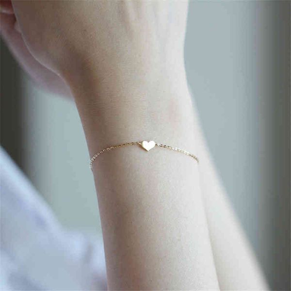 925 sterling silver korean version simple heart stick chain bracelet women fashion charm 14k gold jewelry accessories, Golden;silver
925 sterling silver korean version simple heart stick chain bracelet women fashion charm 14k gold jewelry accessories, Golden;silver