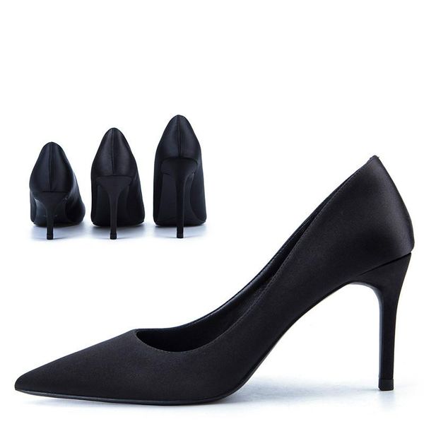 pointed shoes 2020 new autumn silk fine shoes fashion high heels woman ladies, Black
pointed shoes 2020 new autumn silk fine shoes fashion high heels woman ladies, Black