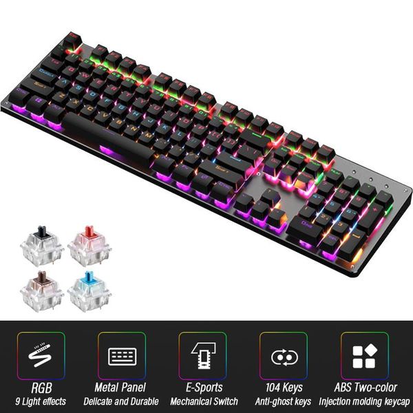 wired mechanical keyboard english layout 104-keys backlit anti-ghosting gaming keyboard blue/black/tawny/red mechanical switch
wired mechanical keyboard english layout 104-keys backlit anti-ghosting gaming keyboard blue/black/tawny/red mechanical switch