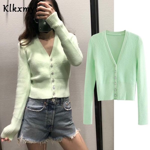 klkxmyt za women fashion button-up cropped knitted cardigan sweater vintage v neck long sleeve female outerwear chic y200915, White;black
klkxmyt za women fashion button-up cropped knitted cardigan sweater vintage v neck long sleeve female outerwear chic y200915, White;black