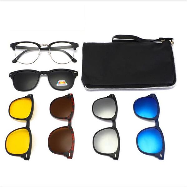 sunglasses 5 in 1lenes magnet custom polarized clip on sun glasses men women magnetic prescription myopia optical frame, White;black
sunglasses 5 in 1lenes magnet custom polarized clip on sun glasses men women magnetic prescription myopia optical frame, White;black