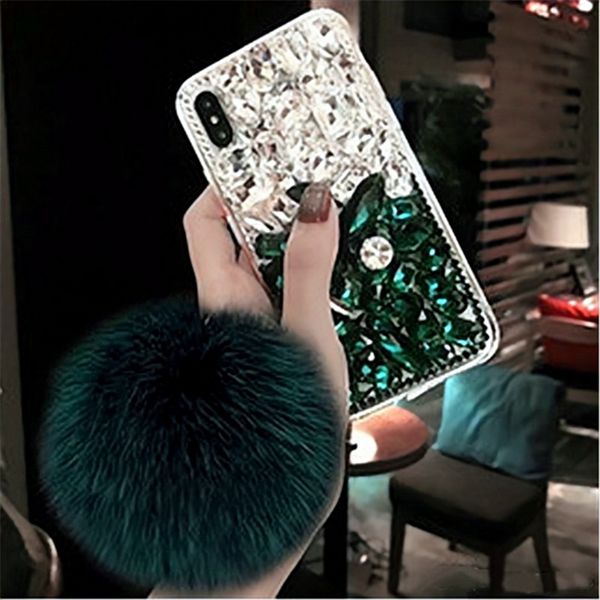 designer mobile phone shell bling crystal diamond fox fur ball pendant cases for iphone 11
designer mobile phone shell bling crystal diamond fox fur ball pendant cases for iphone 11