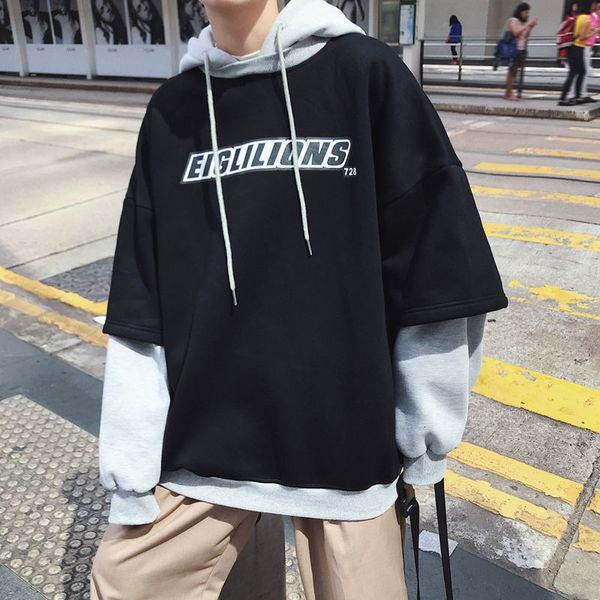 2021 new fashion patchwork men hoodies autumn new korean men's hooded sweatshirts man streetwear casual pullovers 5a13, Black
2021 new fashion patchwork men hoodies autumn new korean men's hooded sweatshirts man streetwear casual pullovers 5a13, Black