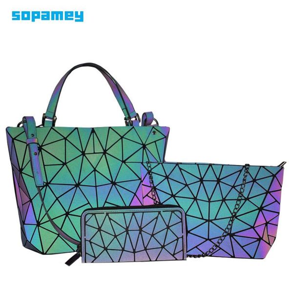 women handbag set geometric shoulder bags 2020 new folding crossbody bag female purse and wallet for ladies luminous color tote
women handbag set geometric shoulder bags 2020 new folding crossbody bag female purse and wallet for ladies luminous color tote