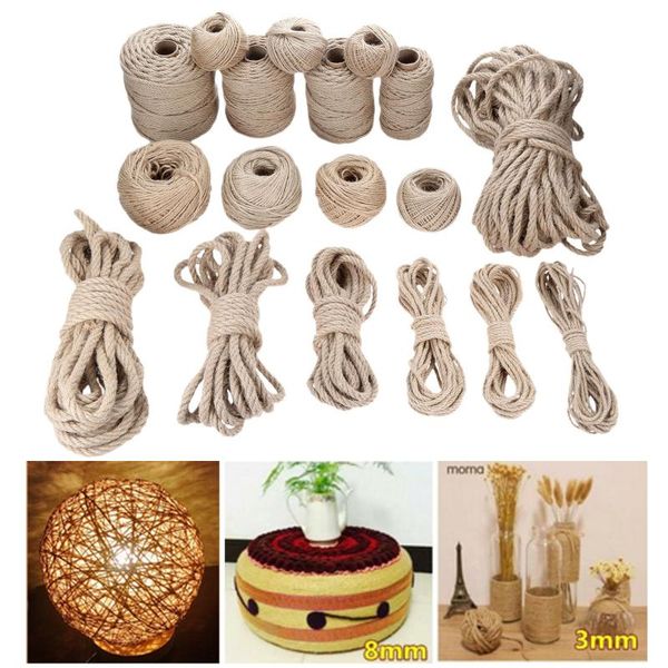 yarn natural jute rope khaki fabric twine rolls twisted cord macrame string diy handmade decor 1mm-12mm diameter 10m-200m length, Black;white
yarn natural jute rope khaki fabric twine rolls twisted cord macrame string diy handmade decor 1mm-12mm diameter 10m-200m length, Black;white