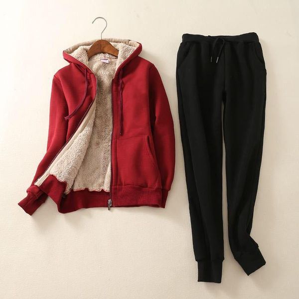 running sets winter women sportswear tracksuit thick fleece warm hooded jacket coat+pant jogger fitness workout casual set sport suit, Black;blue
running sets winter women sportswear tracksuit thick fleece warm hooded jacket coat+pant jogger fitness workout casual set sport suit, Black;blue