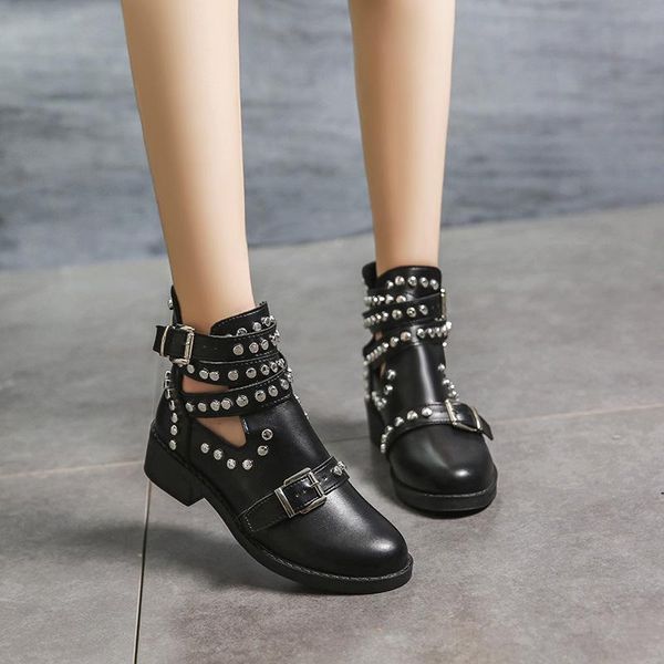 boots short female spring and autumnround fashion riveting nail bule chunky-he lady shoes -40, Black
boots short female spring and autumnround fashion riveting nail bule chunky-he lady shoes -40, Black
