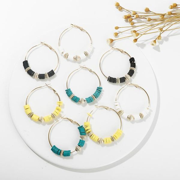 boho multicolor polymer clay heishi beads earing women girl 2020 summer fashion surfer hoop earring gold beach jewelry, Golden;silver
boho multicolor polymer clay heishi beads earing women girl 2020 summer fashion surfer hoop earring gold beach jewelry, Golden;silver