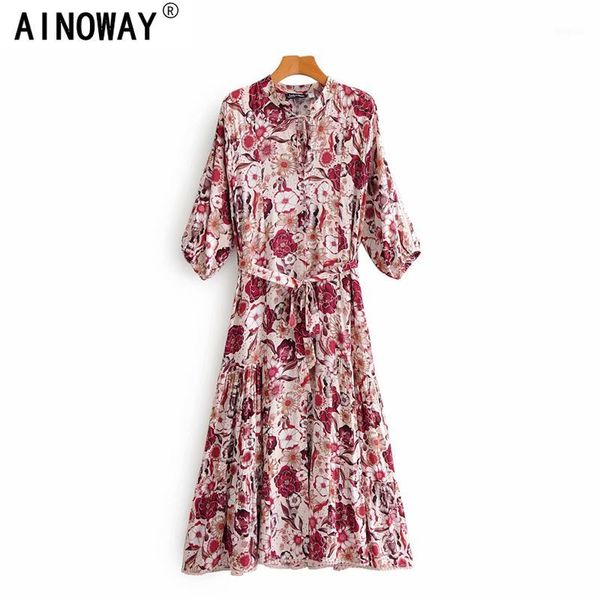 vintage chic women floral print sashes beach bohemian maxi dress ladies cross v neck summer boho dress vestidos1, Black;gray
vintage chic women floral print sashes beach bohemian maxi dress ladies cross v neck summer boho dress vestidos1, Black;gray