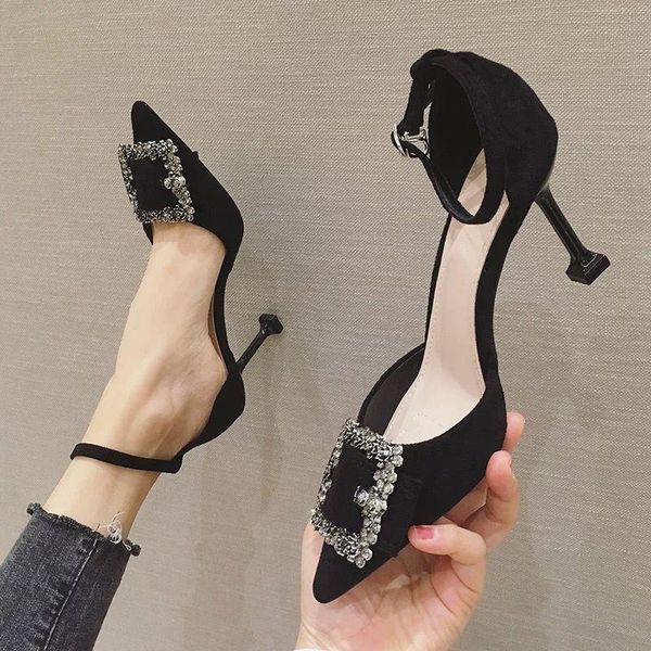 female fashion light weight black buckle strap heel shoes for office lady classic blue stiletto heels g6158
female fashion light weight black buckle strap heel shoes for office lady classic blue stiletto heels g6158