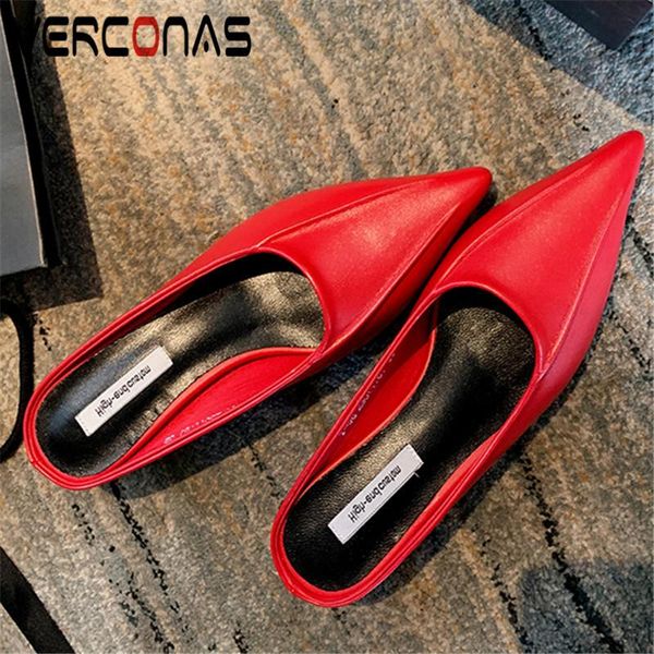 verconas 2020 mules woman sandals woman pumps summer genuine leather pointed toe thin high heels shoes, Black
verconas 2020 mules woman sandals woman pumps summer genuine leather pointed toe thin high heels shoes, Black
