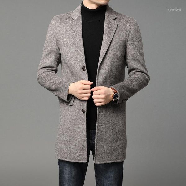 men's wool & blends men in the long cloth coat suits brought fashion woolen and pure color cotton bladder men's windbreaker1, Black
men's wool & blends men in the long cloth coat suits brought fashion woolen and pure color cotton bladder men's windbreaker1, Black