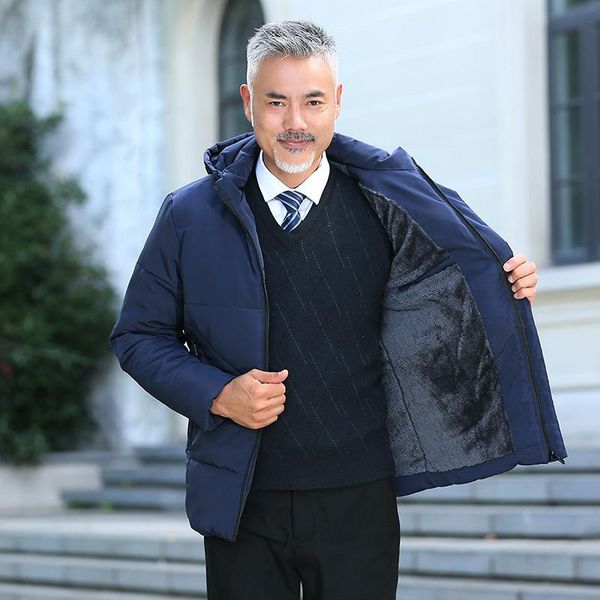 men's down & parkas middle aged and elderly winter father's coat with thickened, Black
men's down & parkas middle aged and elderly winter father's coat with thickened, Black
