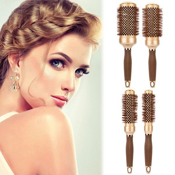 hair salon aluminum round comb hairdressing brushes curler brush salon styling tools massage comb 4styles, Silver
hair salon aluminum round comb hairdressing brushes curler brush salon styling tools massage comb 4styles, Silver