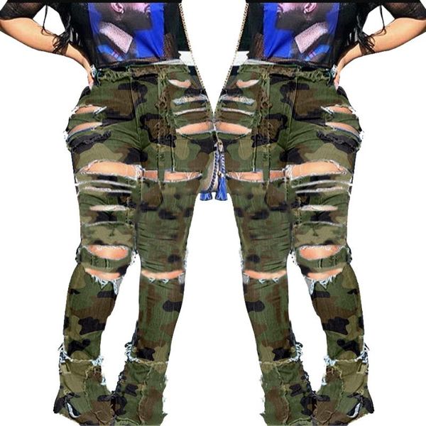 hsf2090 women's jeans fashion all-match personality ripped high waist camouflage pants stitching micro flared pants, Blue
hsf2090 women's jeans fashion all-match personality ripped high waist camouflage pants stitching micro flared pants, Blue