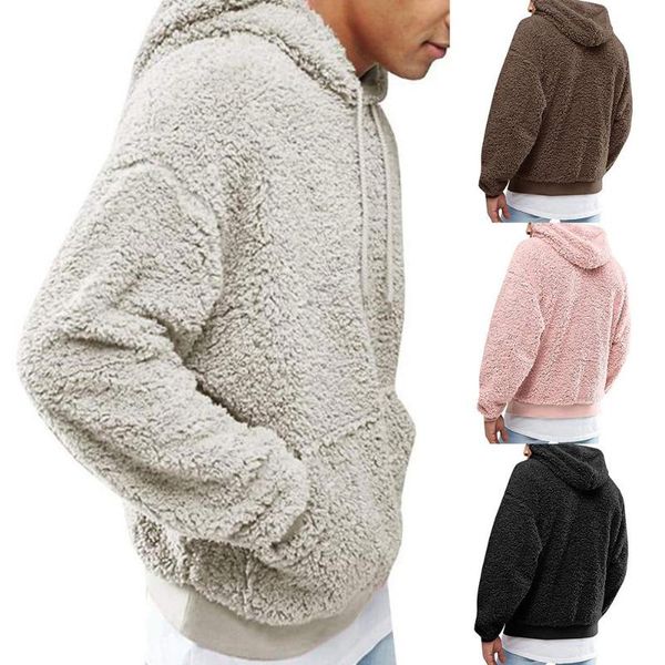 autumn winter men solid fashion casual men drawstring hooded long sleeve pullover hoodie lamb plush thick pocket sweatshirt, Black
autumn winter men solid fashion casual men drawstring hooded long sleeve pullover hoodie lamb plush thick pocket sweatshirt, Black