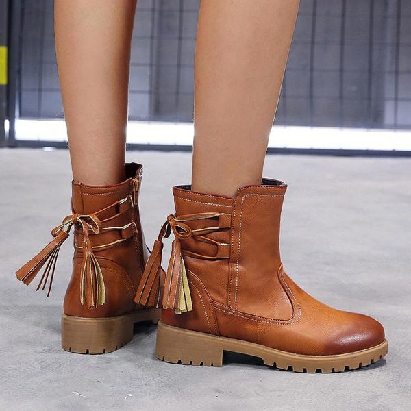 boots plus size 35-53 nice ankle rain women autumn retro back tassel shoes woman flat heels female mature black brown boot
boots plus size 35-53 nice ankle rain women autumn retro back tassel shoes woman flat heels female mature black brown boot