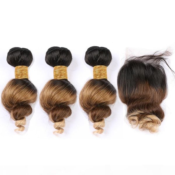 #1b 4 27 ombre malaysian human hair bundles loose wave with lace closure 4x4 three tone ombre wavy human hair weaves with closure, Black;brown
#1b 4 27 ombre malaysian human hair bundles loose wave with lace closure 4x4 three tone ombre wavy human hair weaves with closure, Black;brown